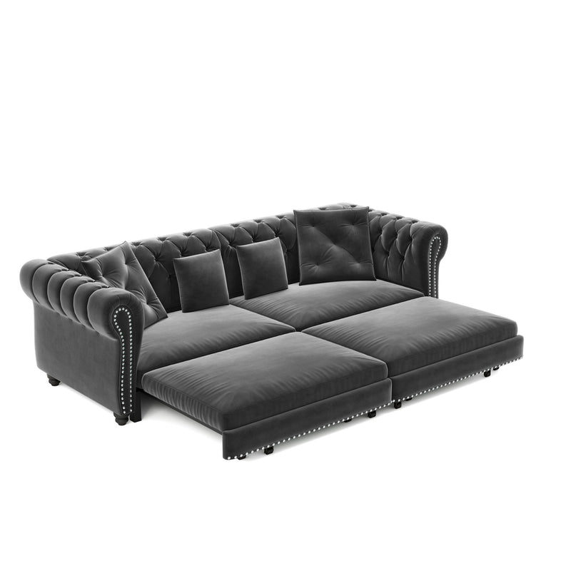 3 In 1 Pull Out Convertible Sleeper Sofa Bed