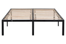 Metal Full Size Bed Frame with Wood Slats/ Heavy duty & Sturdy Metal Bed Frame/ Noise-free Wood Slats/ Quick Assembly/ No Box Spring Needed