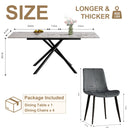 Modern Expandable Dining Table With Retractable Leaf With Chairs