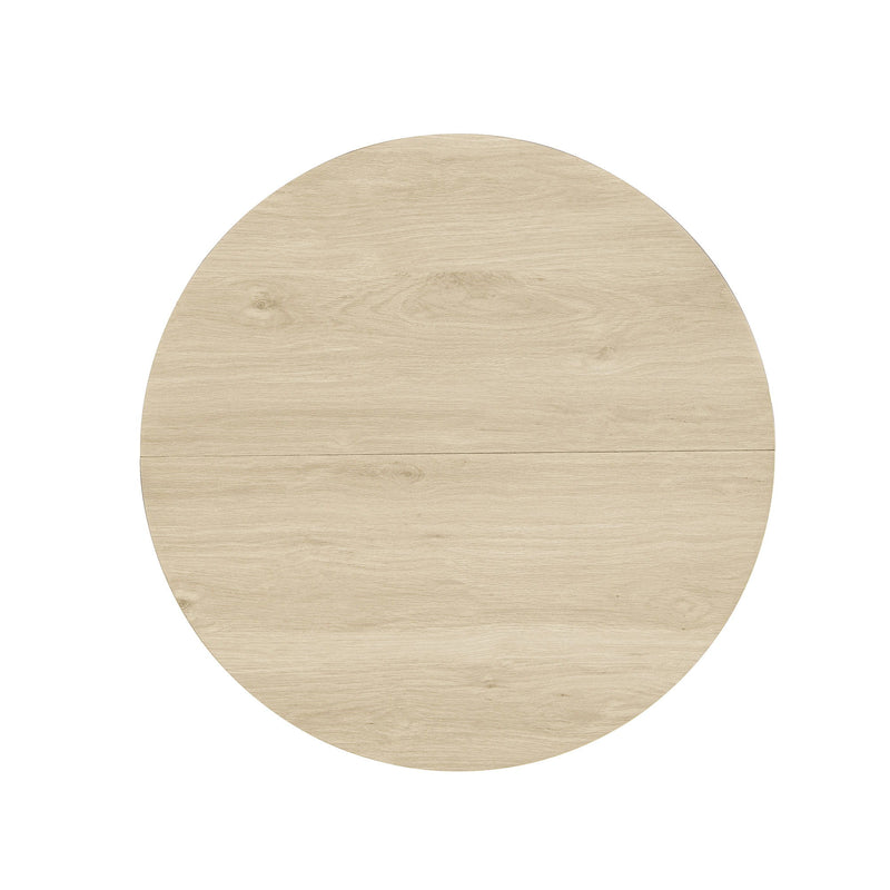 Coffee Table, Round Coffee Table, Modern Side Tables Accent End Table For Living Room, Apartment - Natural