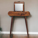 Mini Round Fold Vanity - Chestnut