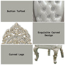 Sandoval - Side Chair (Set of 2) - Beige Synthetic Leather & Champagne