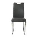 Modern Upholstered Dining Chair Electroplated Metal Legs (Set of 2)