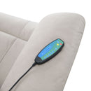 Chriki - Polished Microfiber Power Motion Recliner With Lift Heating Massage Chair