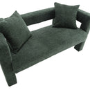 Modern Chenille Loveseat Sofa, Comfy Upholstered 2 Seater