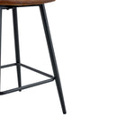 Modern Black Pu Bar Chair Rounded Backrest (Set of 2)