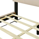 Full size Upholstered Platform Bed with Storage Headboard, Sensor Light and a set of Sockets and USB Ports, Linen Fabric, Beige