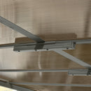 Outdoor Wall Mounted Gazebo With Sloped Roof Design, Uv Protection, And Durable Iron Frame - Gray