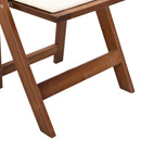 Solid Wood Upholstered Folding Chair Set, Dining Room (Set of 4)