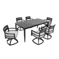 Modern Outdoor Patio Dining Set With Table And Chairs With Sunbrella Cushions