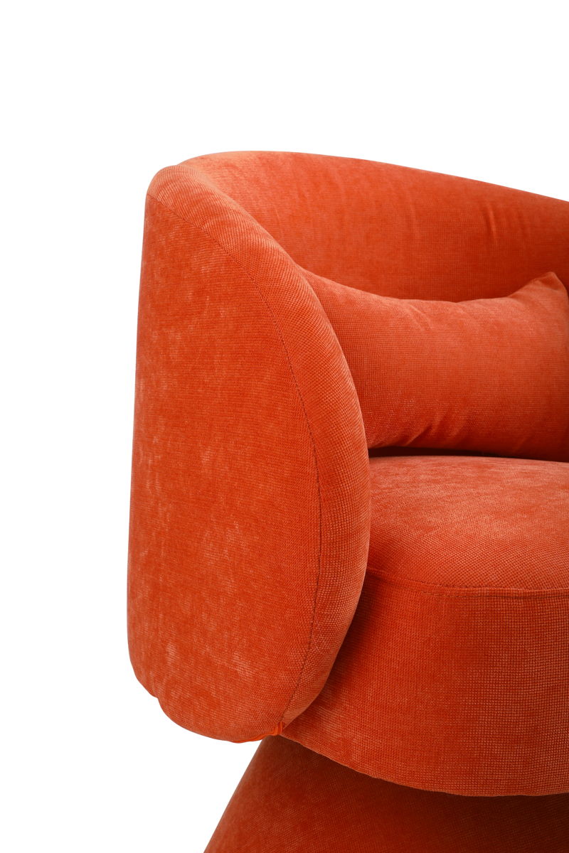 Swivel Accent Chair, Armchair Round Barrel Chair In Fabric For Living Room Bedroom