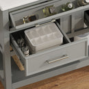 Bathroom Vanity With Ceramic Sink, Tip Out Tray & 2 Full Extension Drawers