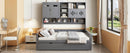 Daybed With All-In-One Cabinet And Shelf