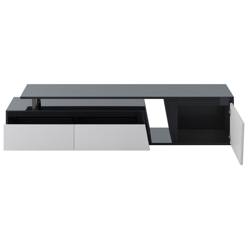 Minimalist Rectangle Extendable TV Cabinet With 2 Drawers And 1 Cabinet