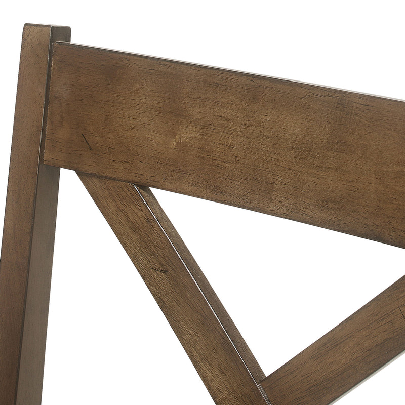 Farmhouse Style Counter Height Chair With Upholstered Seat