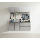 Nova - Series Garage Cabinet Set C, Melamine - Metallic Gray