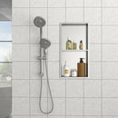 Modern Stainless Steel Shower Niche Double Shelf For Bathroom
