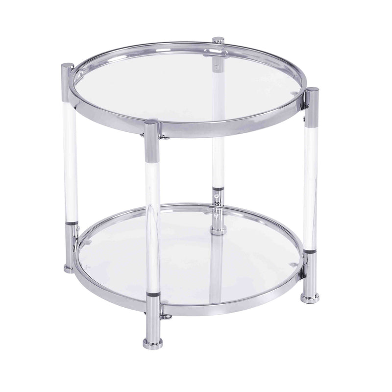 Contemporary Round Tempered Glass Table