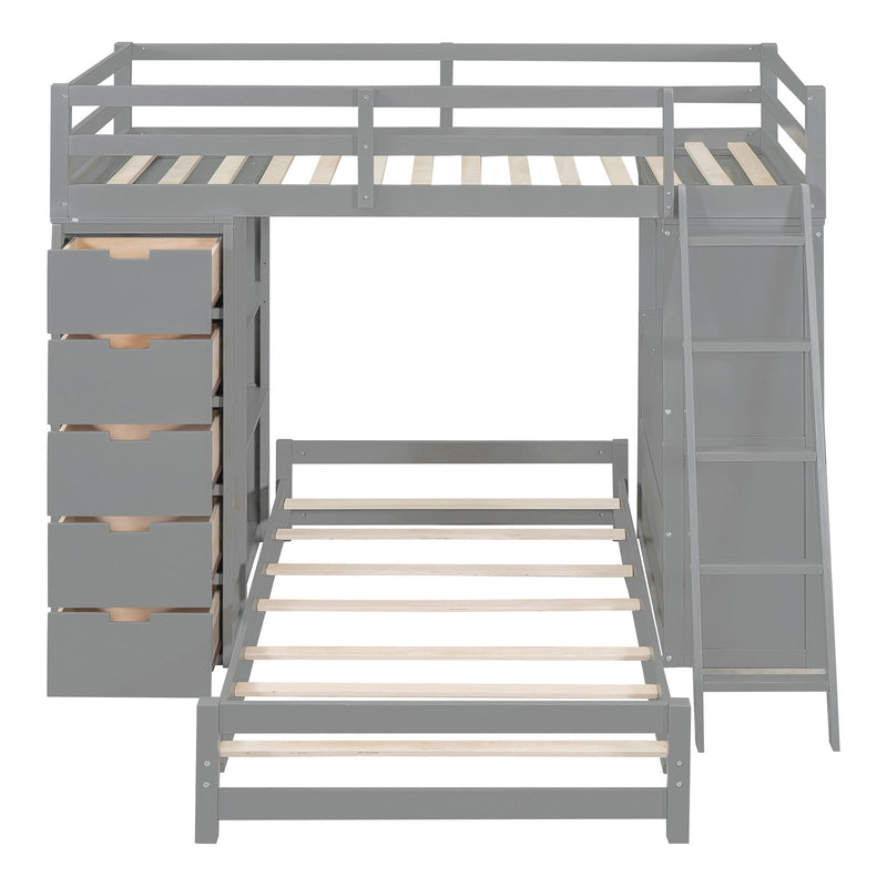 Bunk Bed With LED Light And USB Ports
