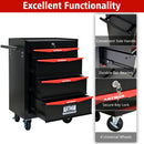 Rolling Metal Tool Chest With Drawers, Steel Storage Cabinet With Ball Bearing Slides