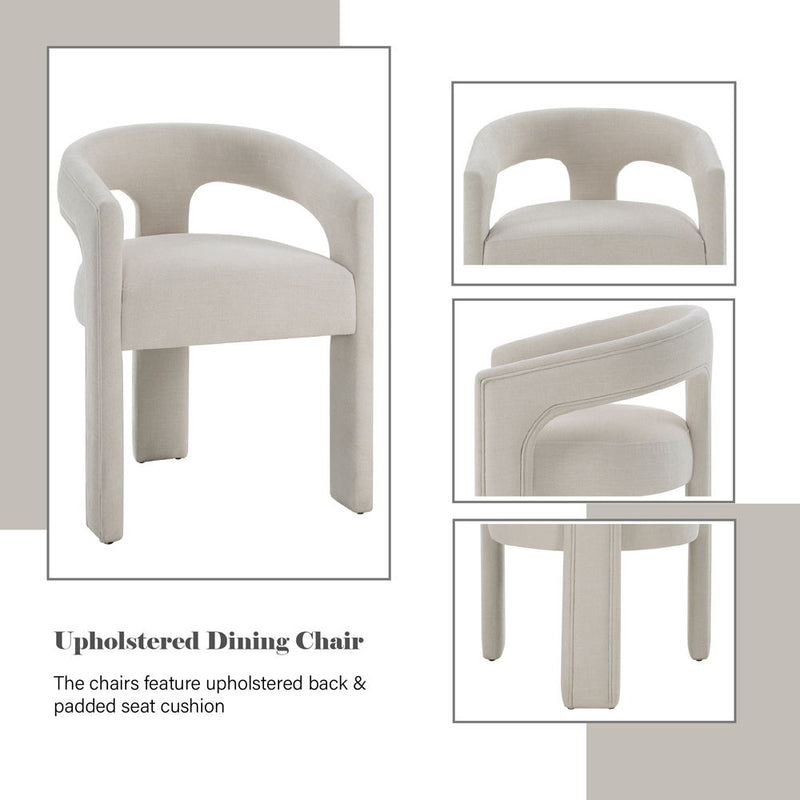 Gamarya - Side Chair (Set of 2) - White Chenille