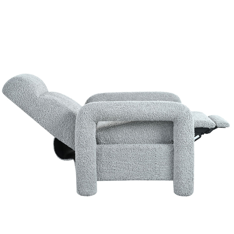 Push Back Recliner Armchair Upholstered Recliner Chair Single Sofa With Adjustable Backrest