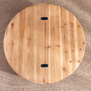 Round Wooden Coffee Table With Hidden Storage, Modern Rustic Centerpiece For Living Room - Multi / Natural / Rustic