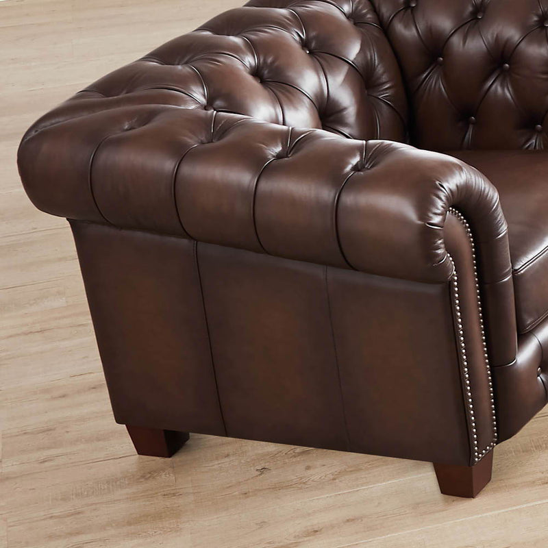 Versailles - Leather Chair - Caramel