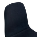 Luxury Simple Chair (Set of 4) Linen Cotton High Resilience Dining Chair With Metal Color Leg - Black / Walnut