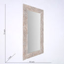 Handcarved Rectangle Mirror Accent With 3mm Glass - Antique White
