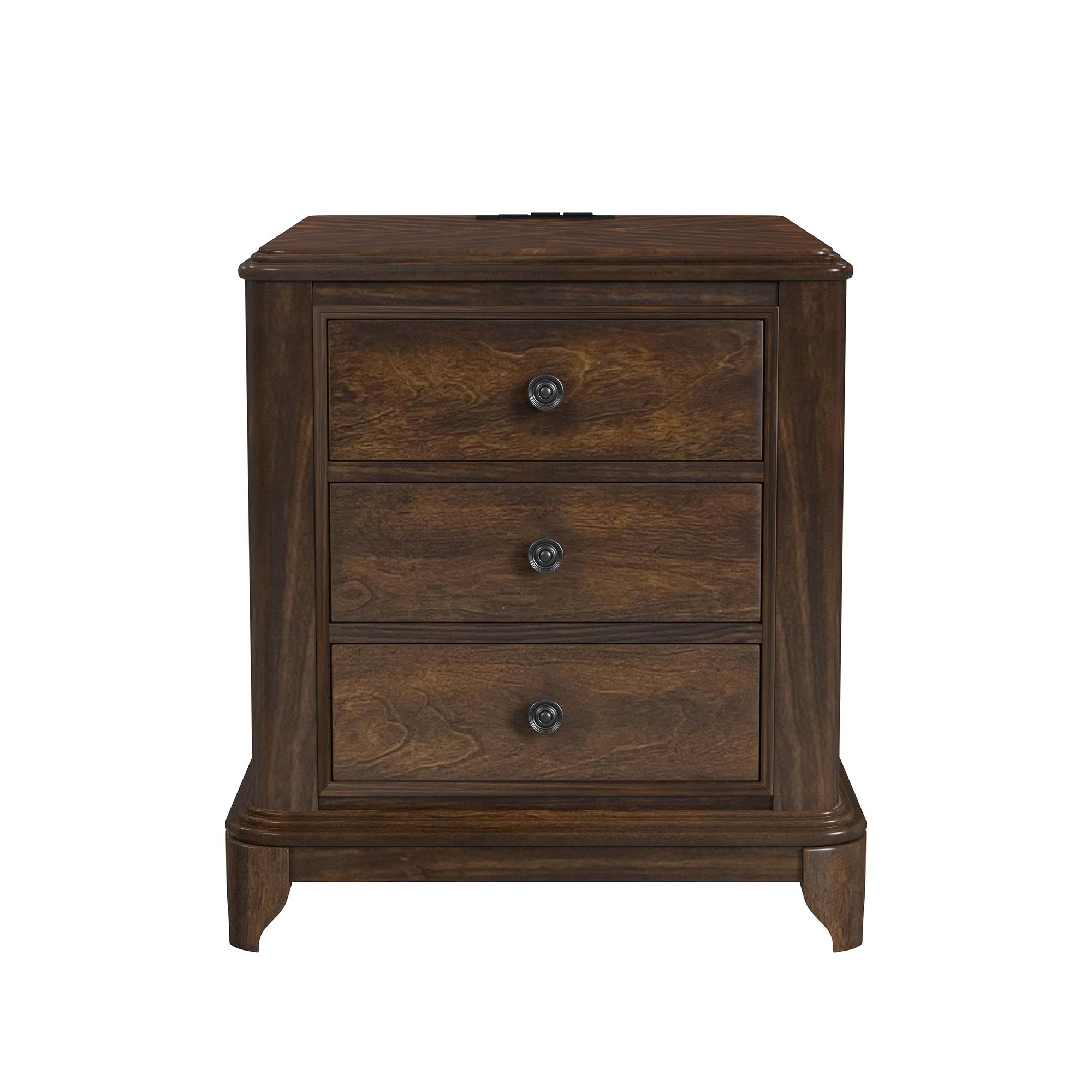 Phillipe - 2-Drawer Cabinet With USB - Cherry