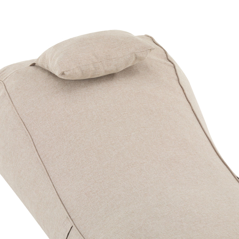 Lemoore - Outdoor Bean Bag Lounge Chair - Dark Beige