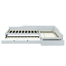 Upholstered Double Daybed With Trundle And Drawer