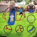 Innovative Dome Climber With Slide And Climbing Stones - Blue / Red