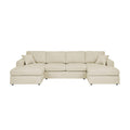3 Piece Corduroy Double Chaise Sectional Sofa