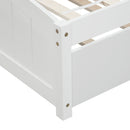 Twin size Platform Bed with Trundle, White