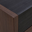 Modern Extendable & Rotating Cabinet With Drawer And Flip Doors For Versatile Storage - Black / Dark Walnut