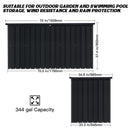 Metal Storage Box Store Large Out Door Use - Black