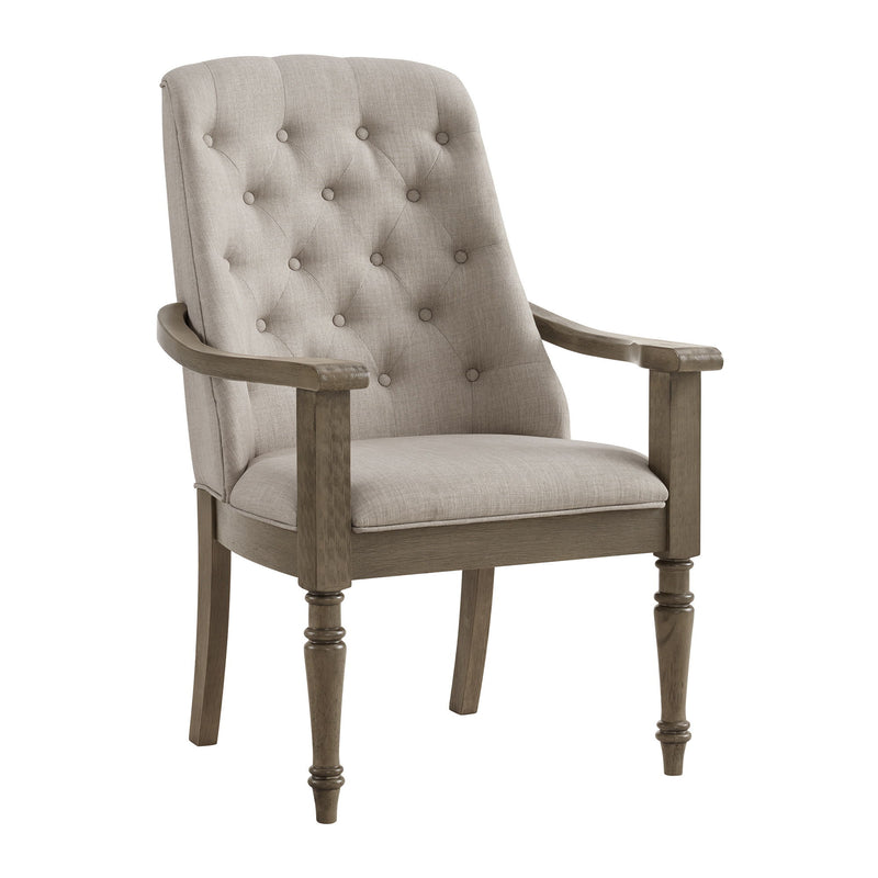 Kings Court - Dining Arm Chair - Gray / Taupe