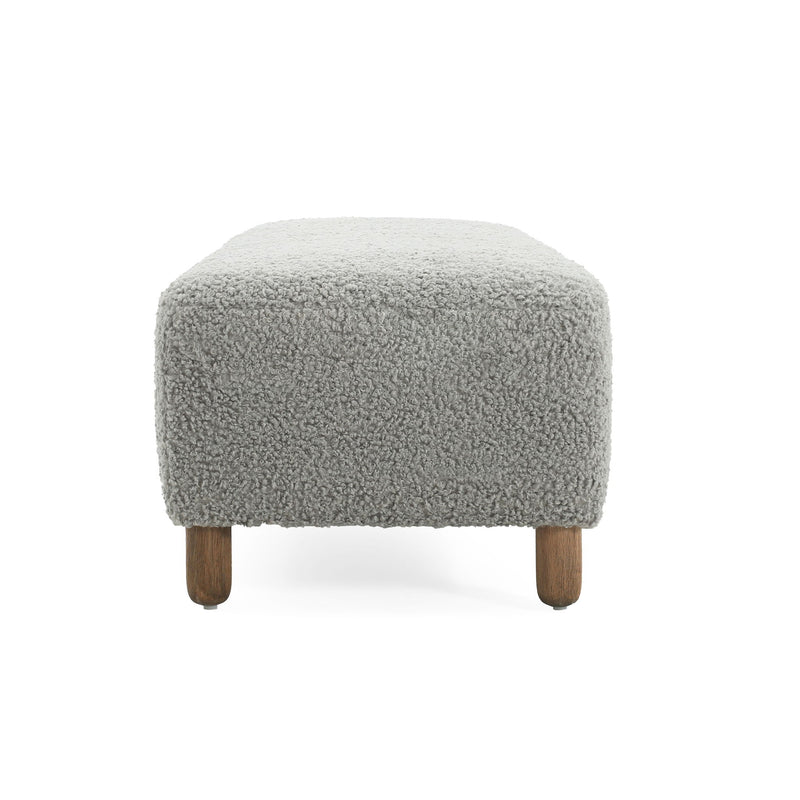 Contemporary Ottoman With Foam Cushion And Durable Upholstery