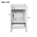 Bathroom Vanity With Ceramic Sink, Soft Close Drawers, Door Organizer, Divider Drawer, Adjustable Foot Pads