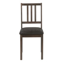 Dining Chair, Side, Upholstered For Dining Room, Transitional (Set of 2) - Brown