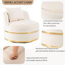 360 Degree Swivel Over Sized Upholstered Barrel Chair