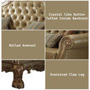 Dresden - Sofa - Bone PU & Gold Patina - Atlantic Fine Furniture Inc