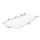 Acacia Wood Lounge Chaise Set With Headrest And Water Resistant Cushions - Beige