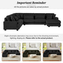 Oversized Sectional Sofa U - Shaped Sofa Couch Modern Sofa Upholstered In Soft Corduroy With A Chaise Lounge For Living Room