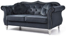 Stylish Flared Arm Loveseat