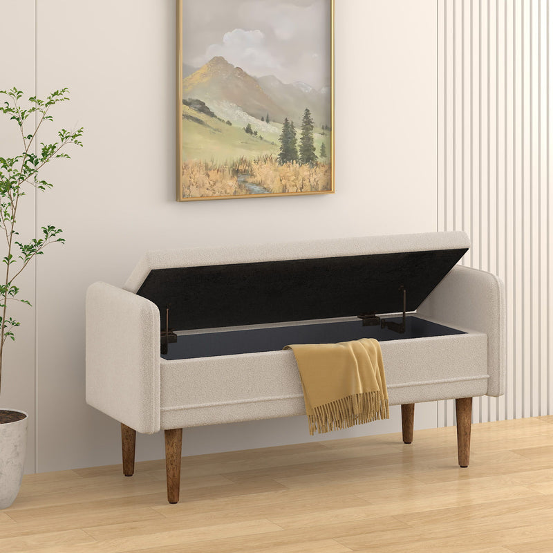 Teddy Velvet Storage Stool With Storage Space For Apartments