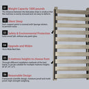 Luxury Upholstered Platform Bed With Oversized Padded Backrest And Solid Wood Frame