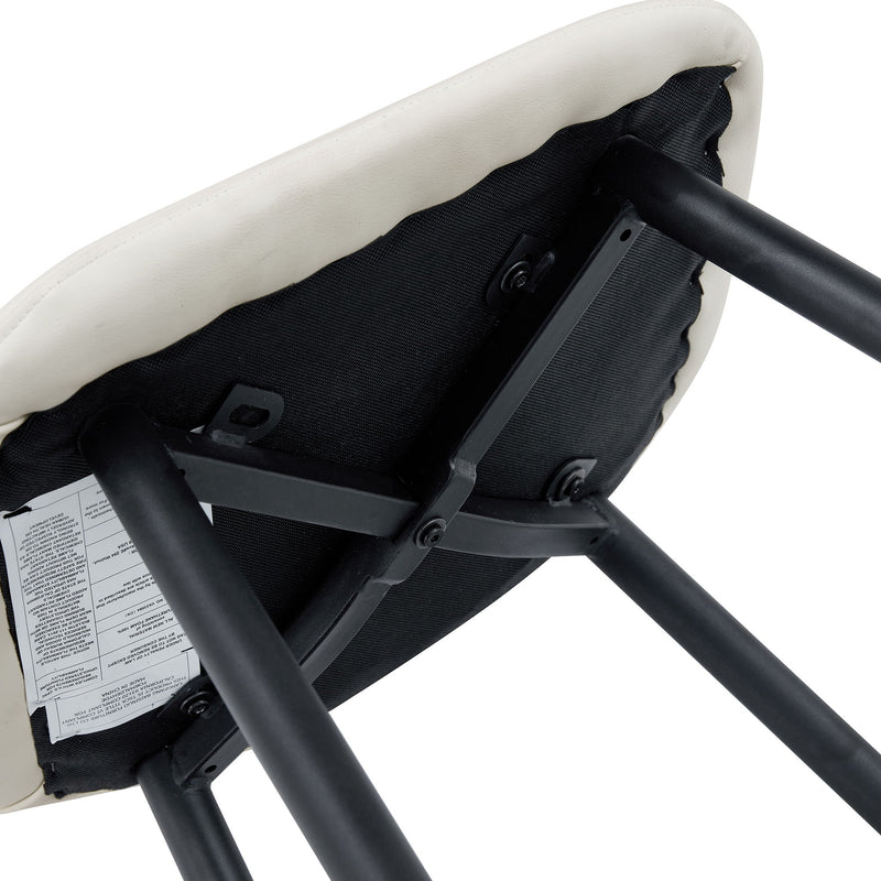 Modern Black Pu Bar Chair Rounded Backrest (Set of 2)